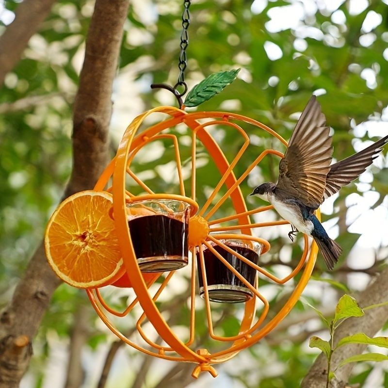 Metal Hummingbird Feeder Outdoor Garden Garden Bird Feeder Water Feeding Bracket