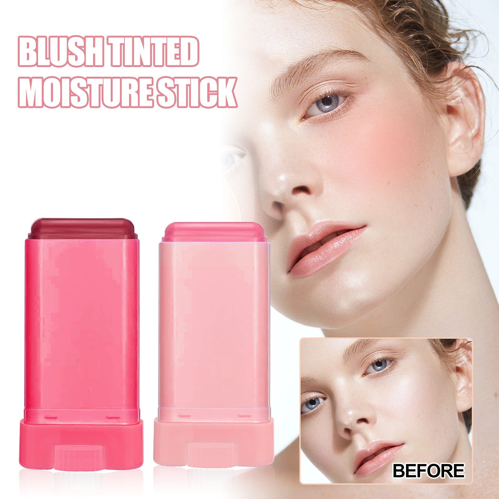 Blush Stick, Natural Nude, Waterproof, Multi-Functional, Brightening Primer ,19g
