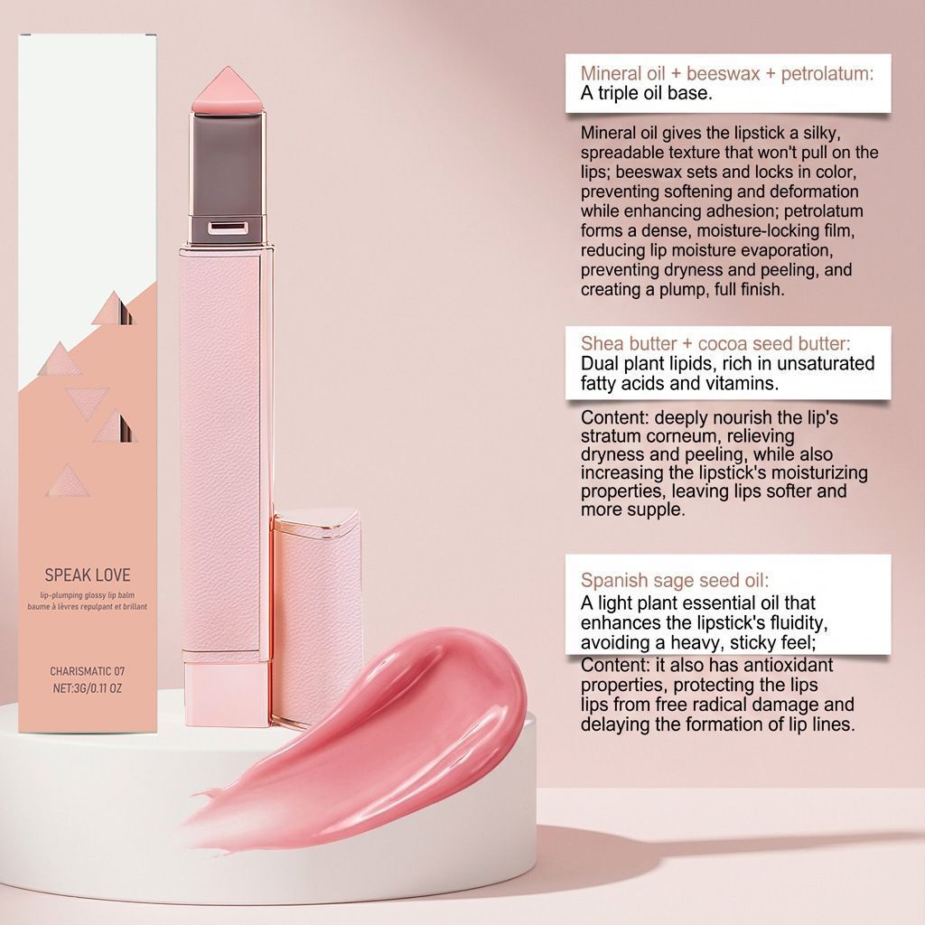 3g Tinted Lip Balm with Hydrating and Glossy Finish