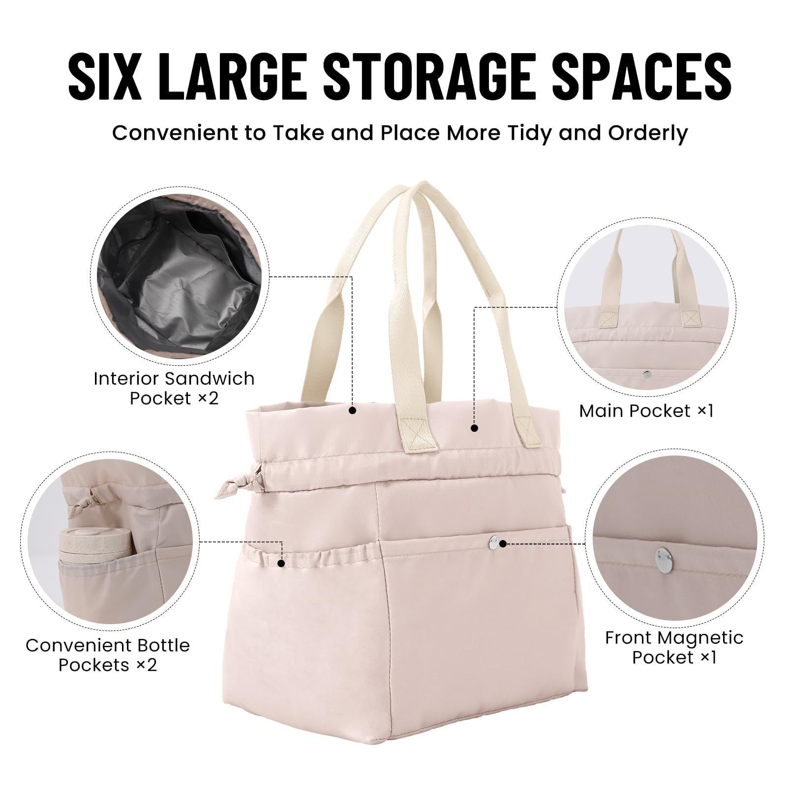 Insulated Lunch Tote with Aluminum Foil Lining