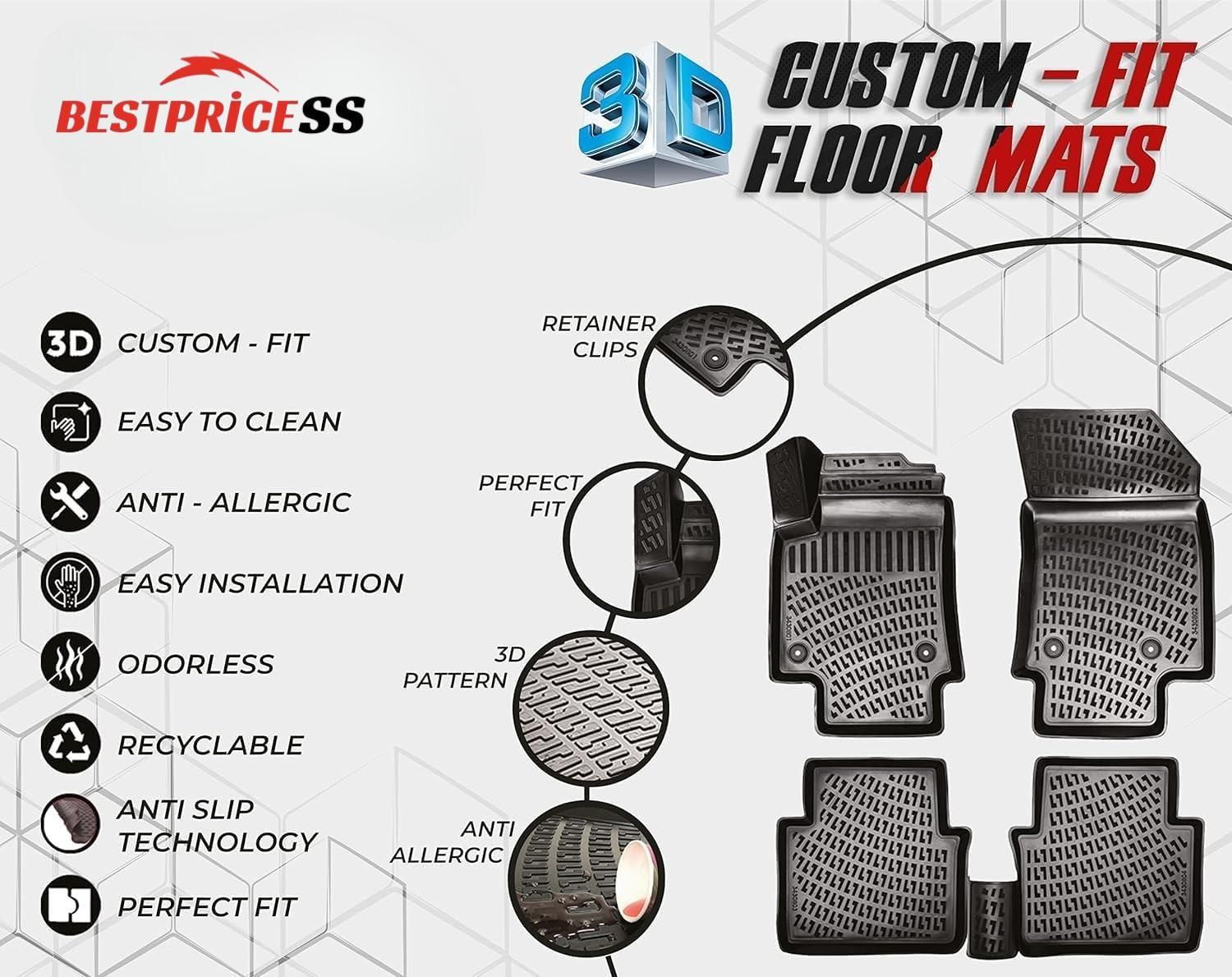 For Bmw 3 Series E46 1997-2006 3D Car Floor Mat Premium