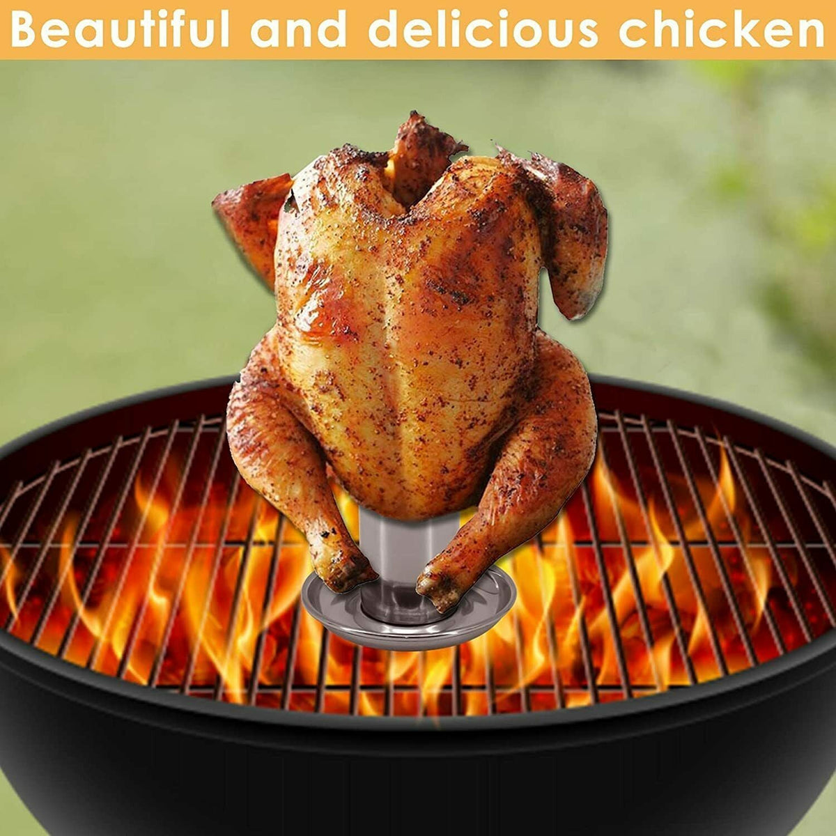 Beer Can Chicken Holder Stainless Steel Chicken Roaster Poultry Rack For Grill Oven