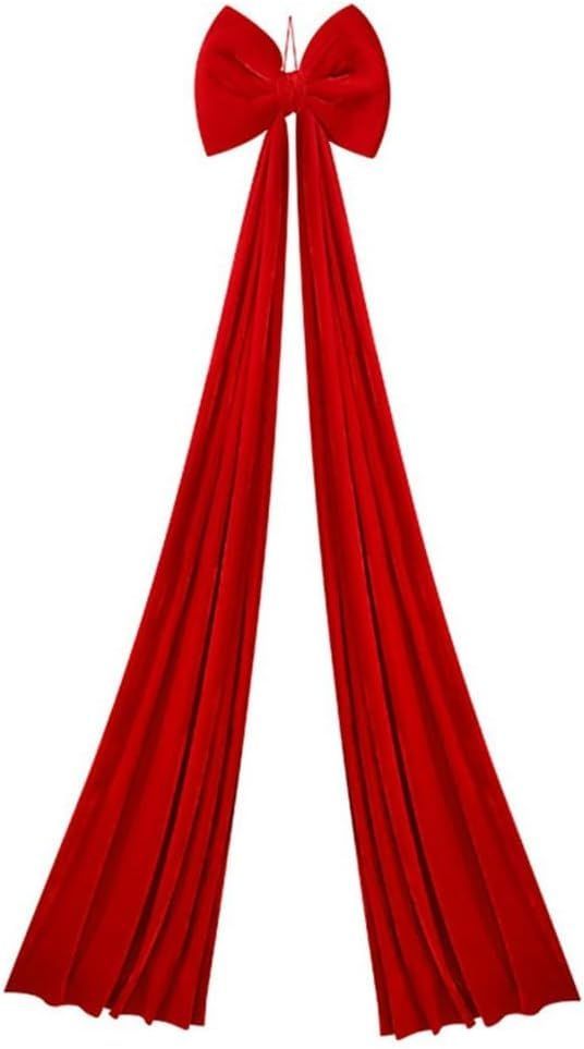 Long Bow Christmas Tree Topper Wreath Bows for Christmas Tree Decoration