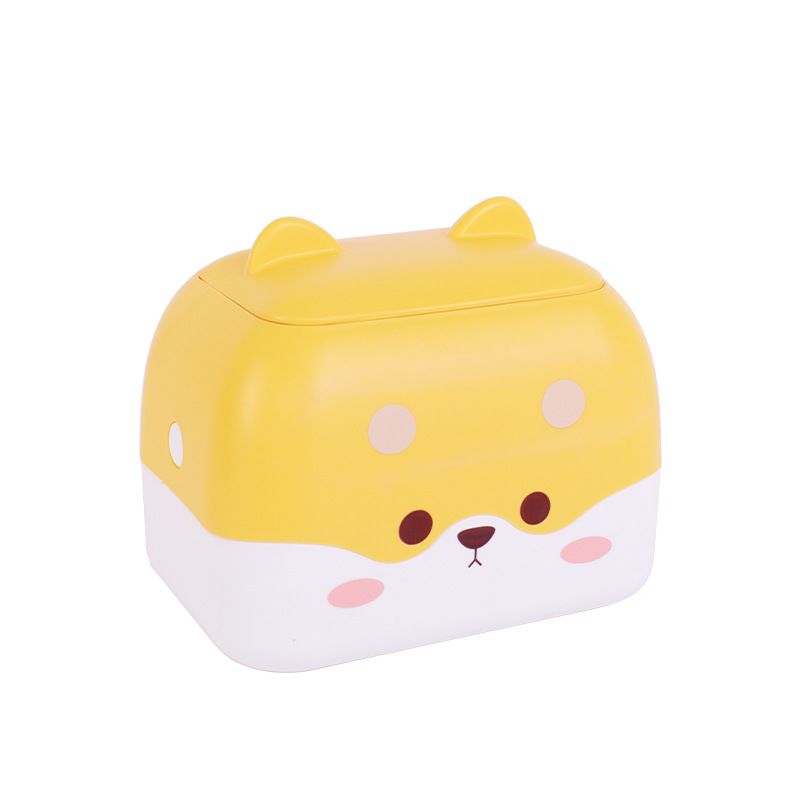 Cute Trash Bin Mini Cute Dog Waste Can Home Office Desktop Garbage Can