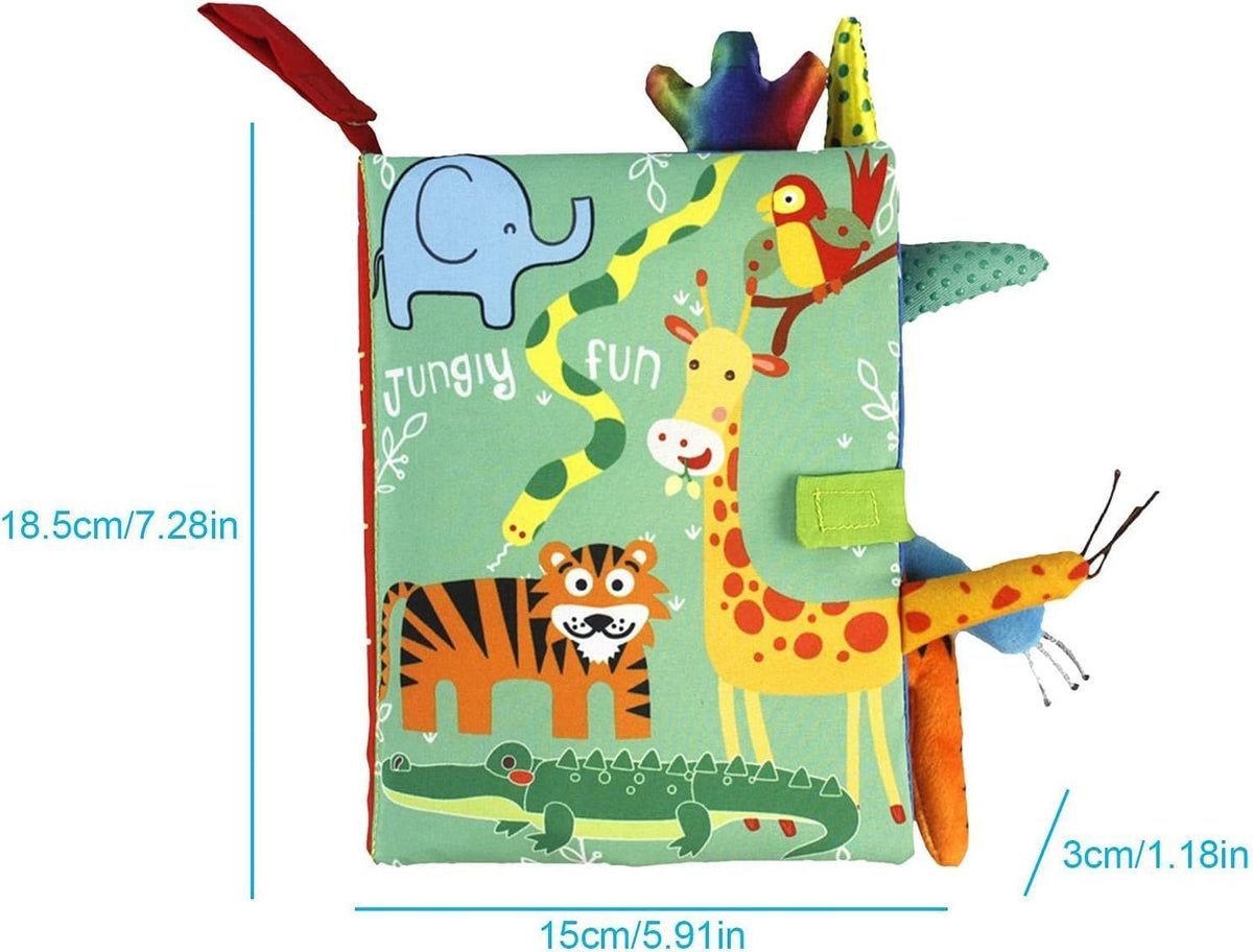 Baby Cloth Book Toy Early Development Interactive Stroller Soft Toys for Infant Baby 0-3-6-12-18 Months