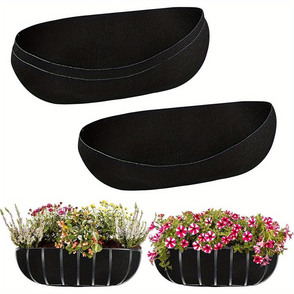 3Pcs Planter Basket Liners Fabric Window Box Liners Trough Planter Liner Replacement