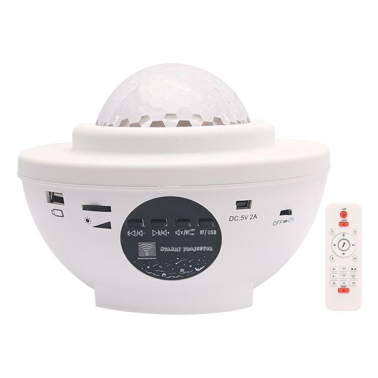 LED Starry Galaxy Night Light Projector with Speaker 10 Colors 21 Modes