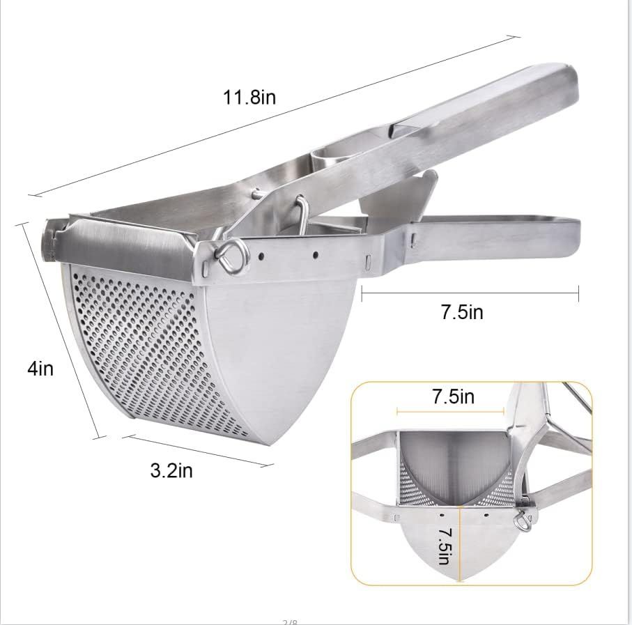 Potato Ricer Stainless Steel Professional Ricer for Mashed Potatoes Ricer Kitchen Tool