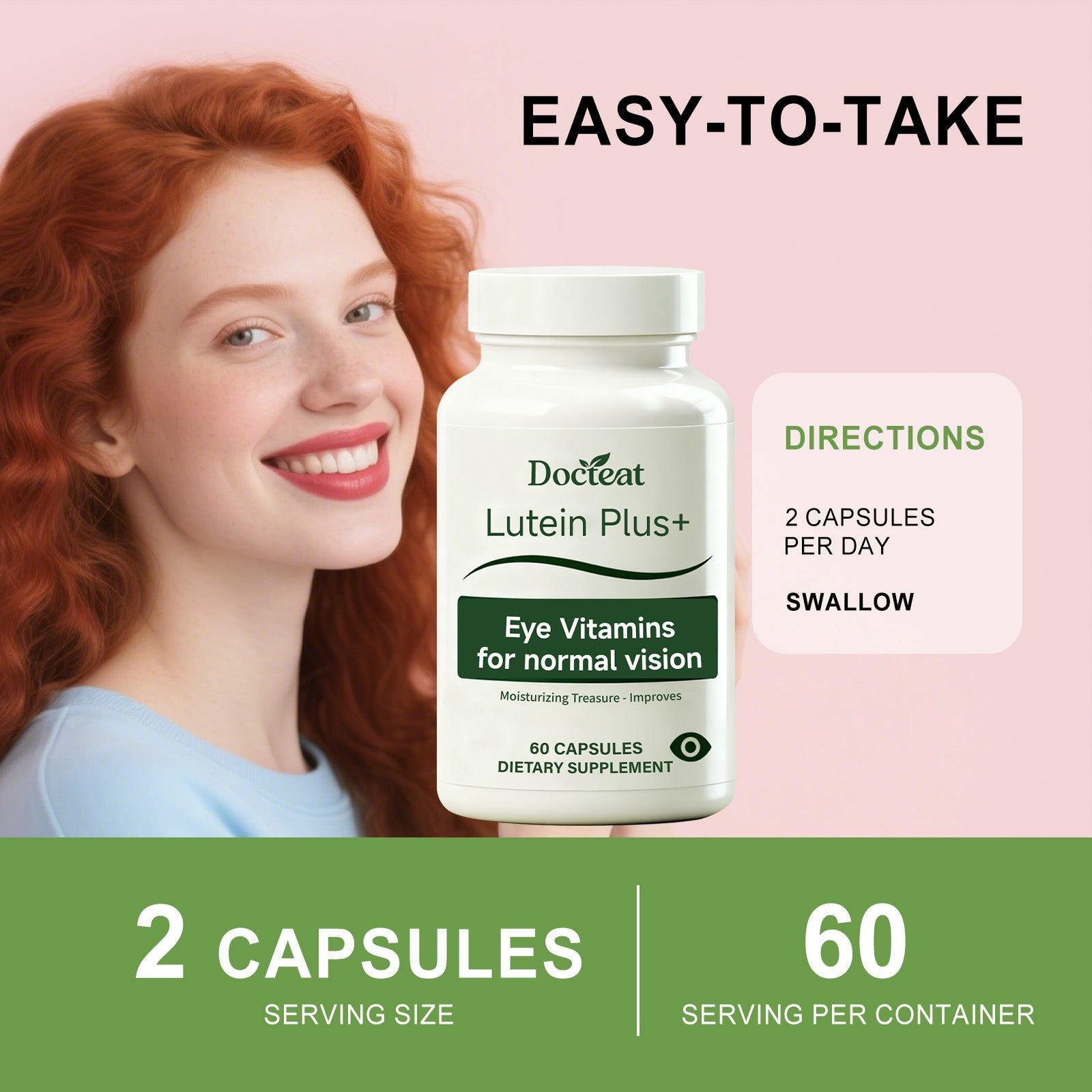 Bright Vision Lutein Eye Care Capsules, Supports Eye Health, Relieves Fatigue, Dry Eyes ,60 capsules