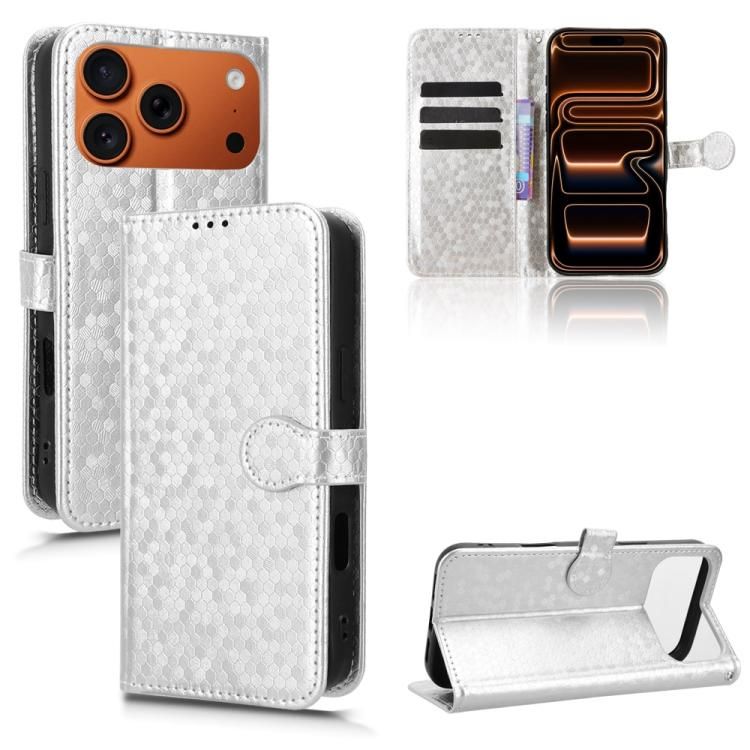 For iPhone 18 Pro Max / iPhone 17 Pro Max Honeycomb Dot Texture Leather Phone Case