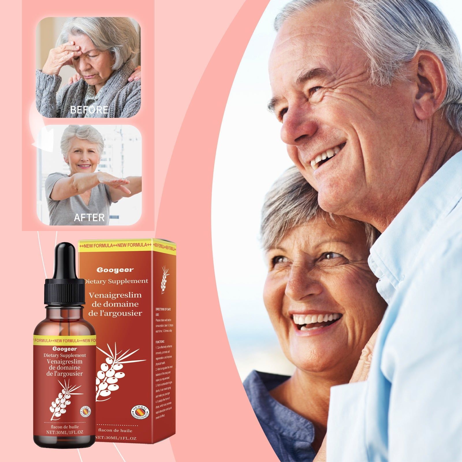 Body Care Supplement, Boost Immunity, Anti-Aging, Natural Herbal Formula ,30ml