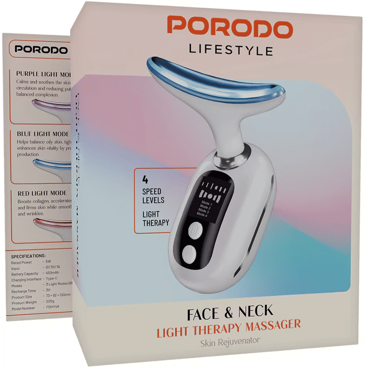 Porodo Lifestyle Face & Neck Light Therapy Massager