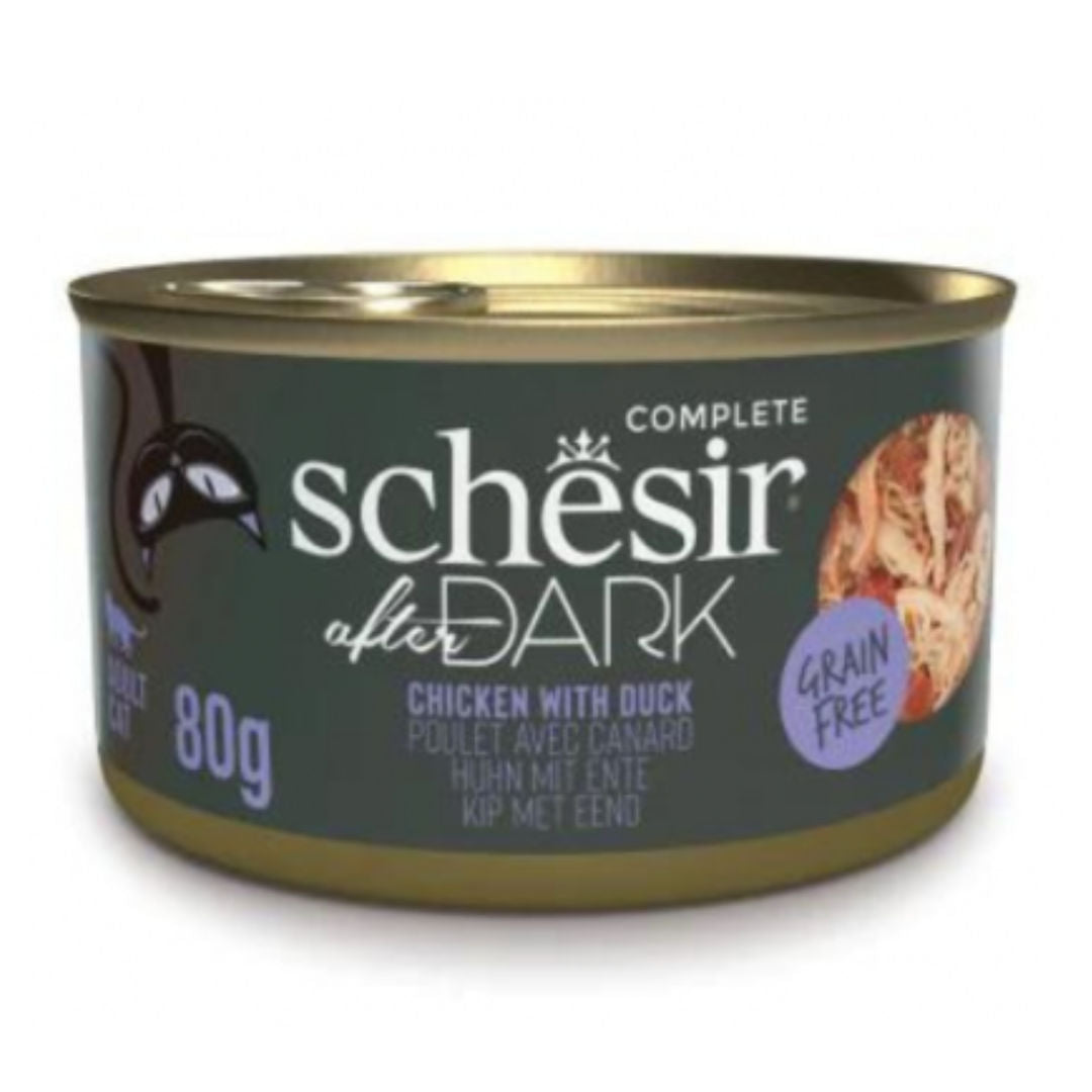 Schesir After Dark Wet Food for Adult Cat, Grain-Free, 80gm