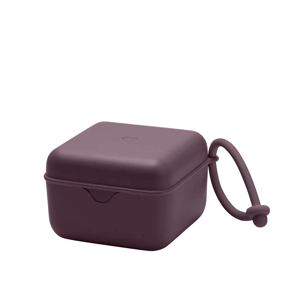 BIBS Pacifier Box Plum