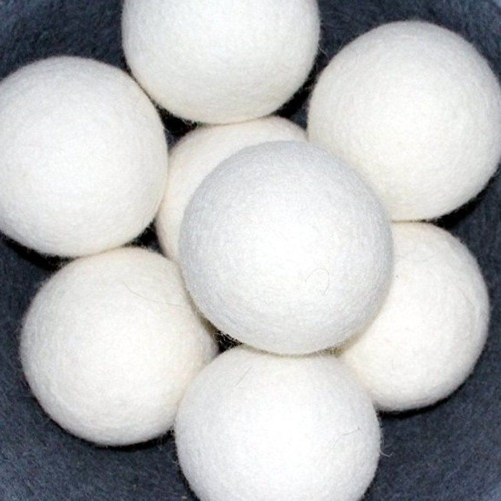 6-Pack Wool Tumble Dryer Balls Reusable Natural Fabric Softener