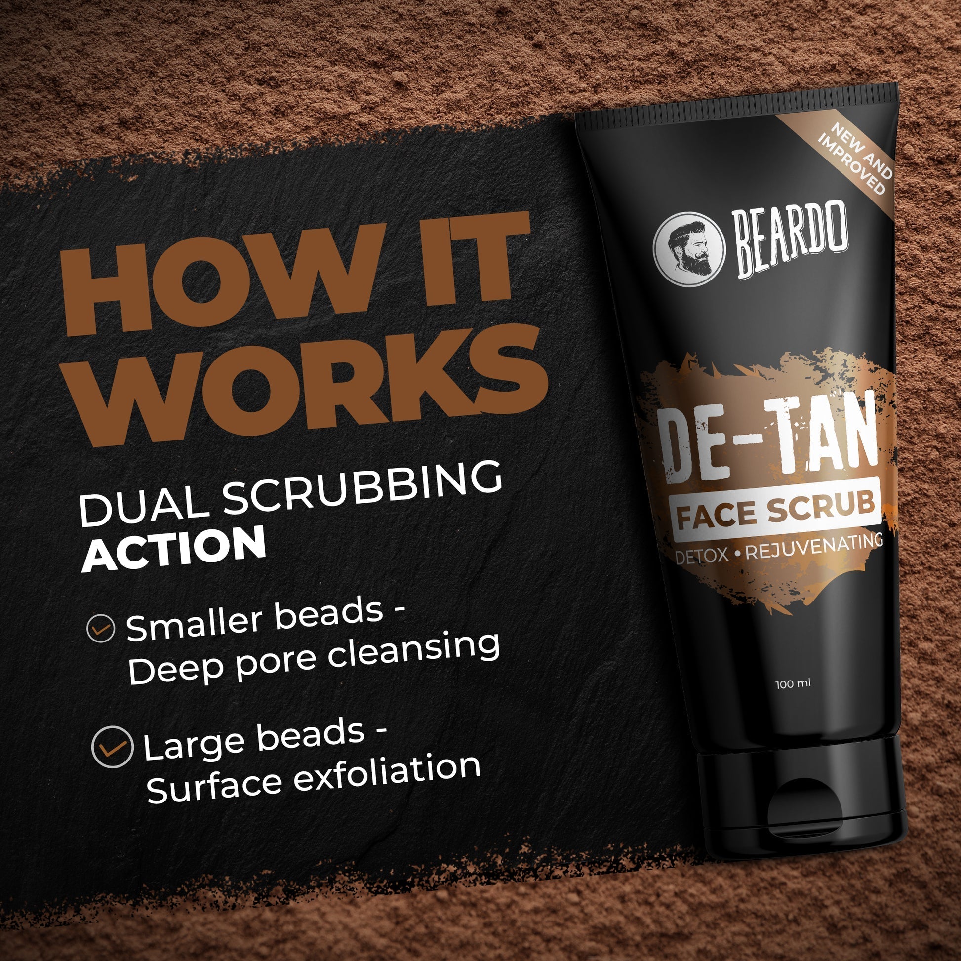 Beardo DeTan Face Scrub Tube 100g