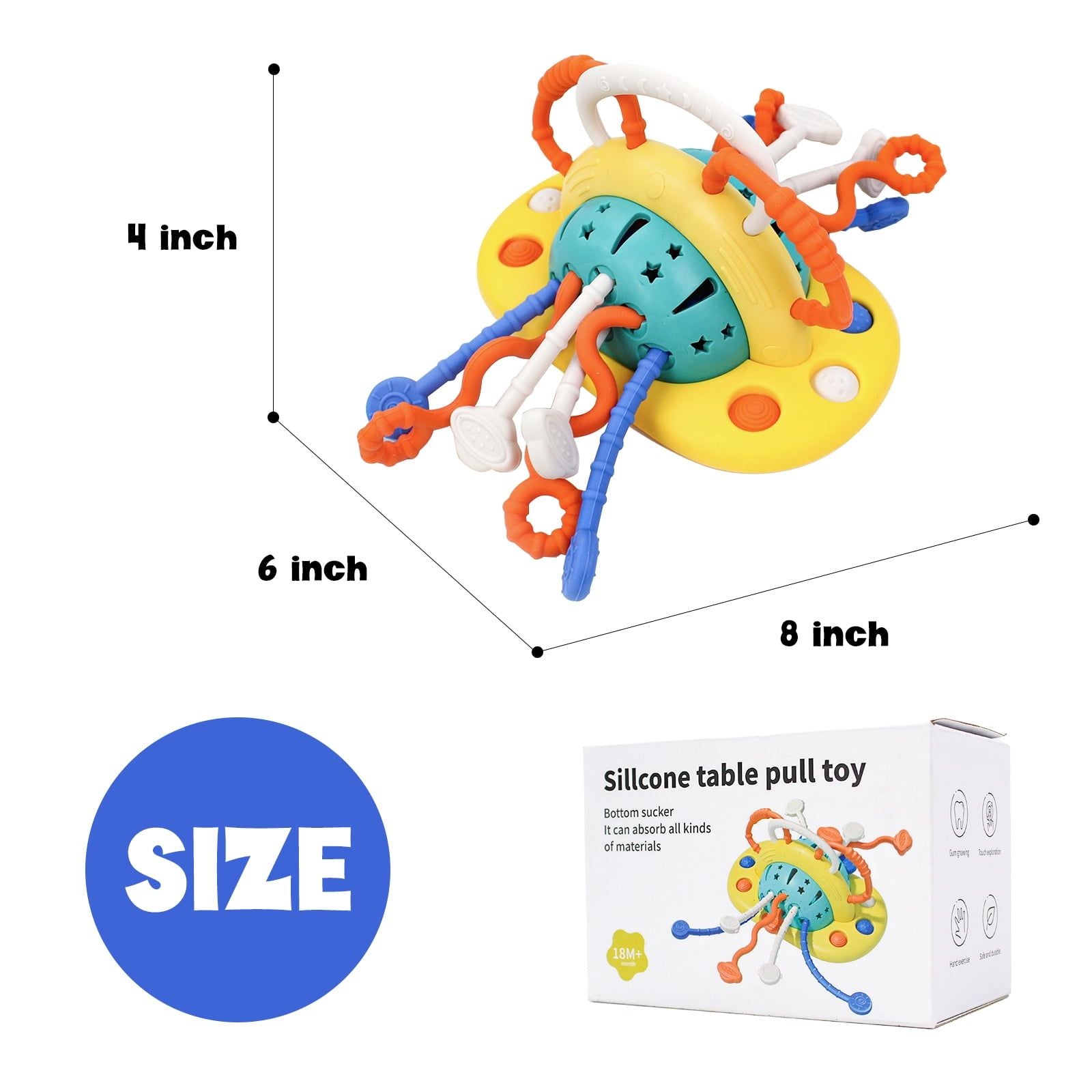 Baby Toys High Chair Toys with Suction Cup Toddler Pull String Montessori Toys for 6 12 Month Child