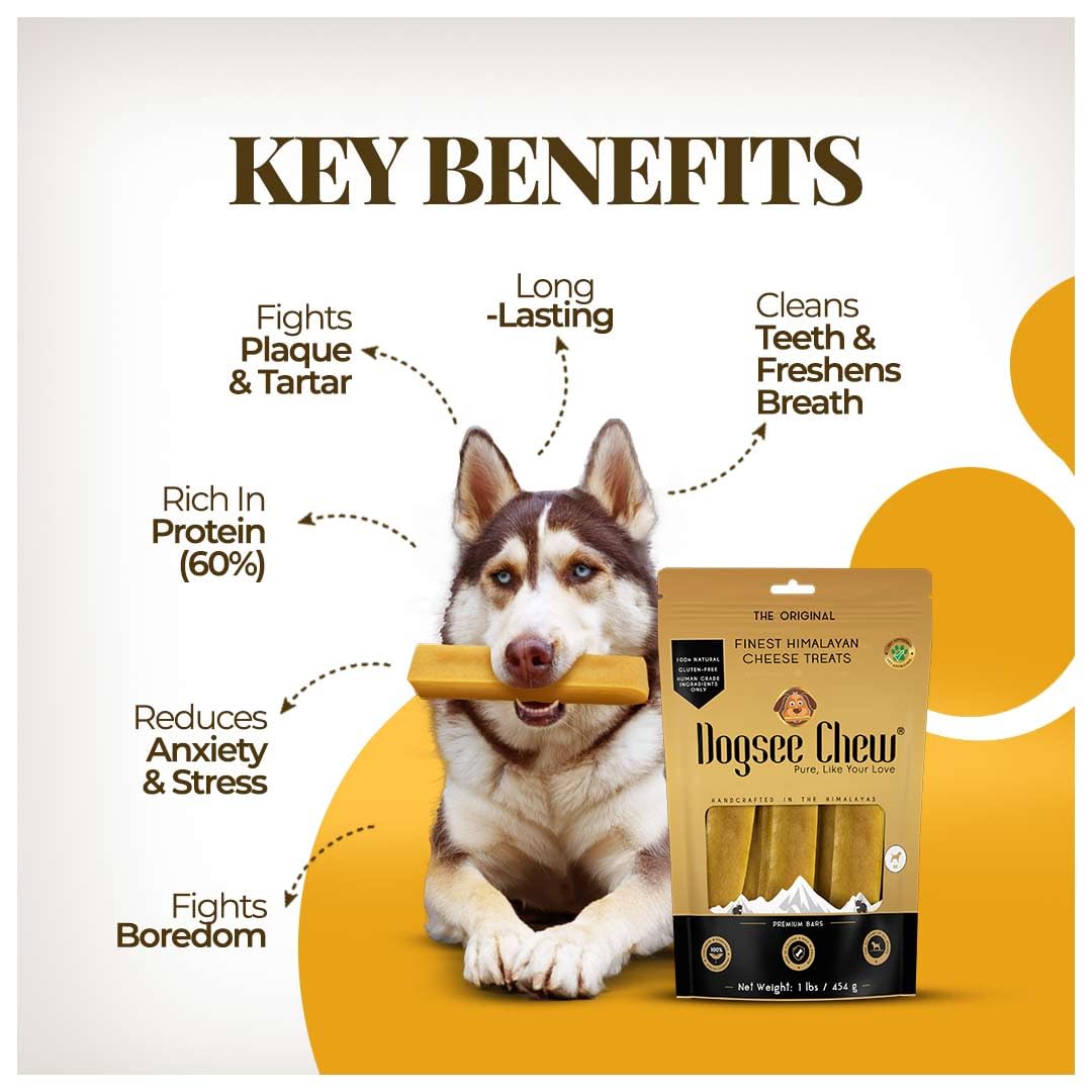 Dogsee Large Bars: Long-Lasting Dental Chews for Large Dogs -130g