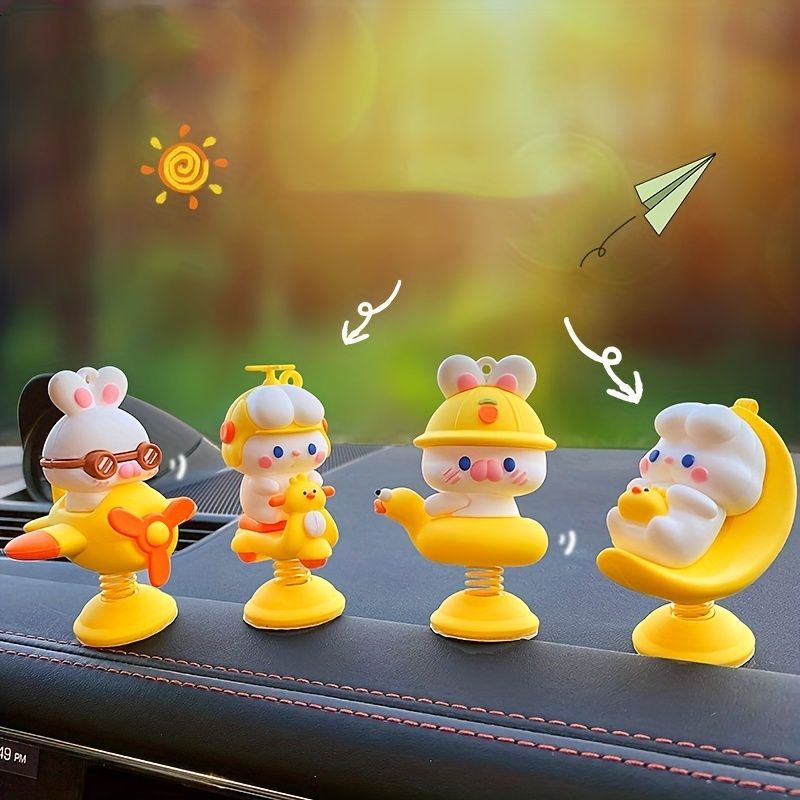 Car Dashboard Ornaments Auto Interior Decoration Accessories Cartoon Toy Doll