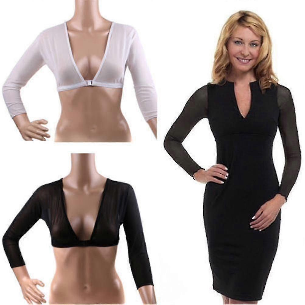 Seamless Arm Shaper Short Cropped Navel Mesh Cardigan Plus Size Arm Shaper zxin