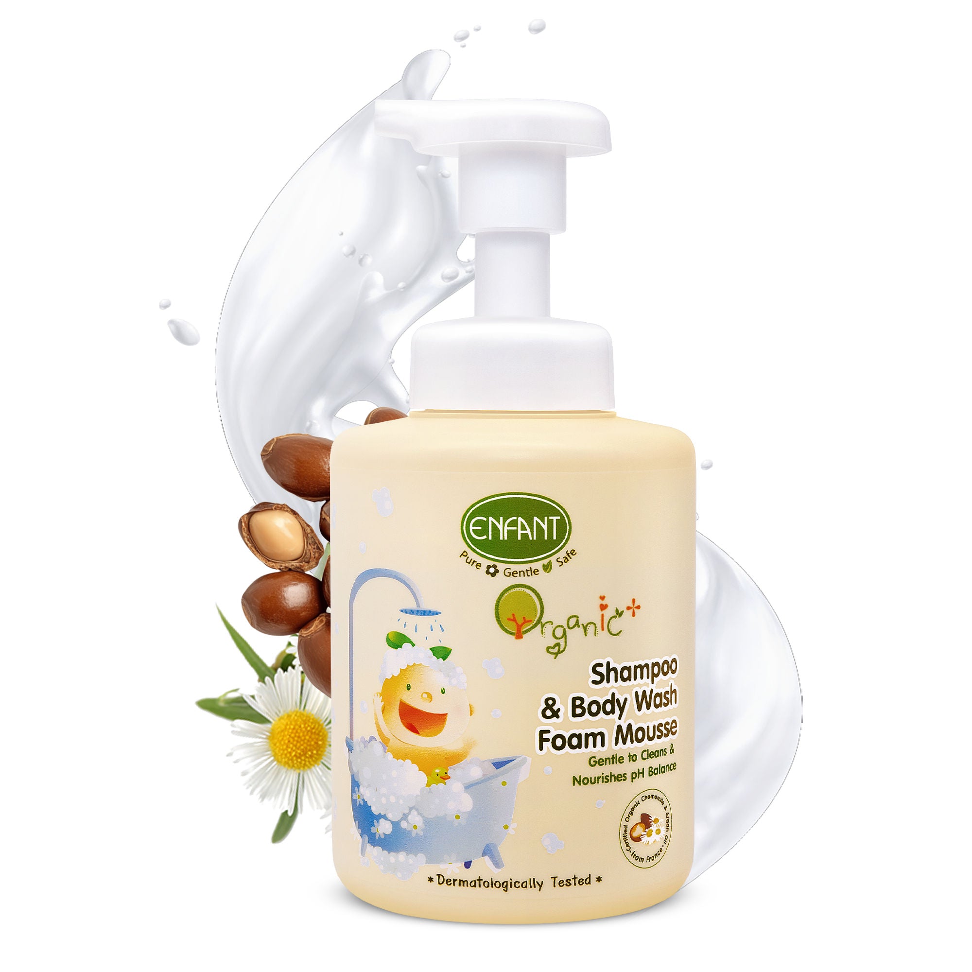 ENFANT Organic Plus  Shampoo & Body Wash Foam Mousse