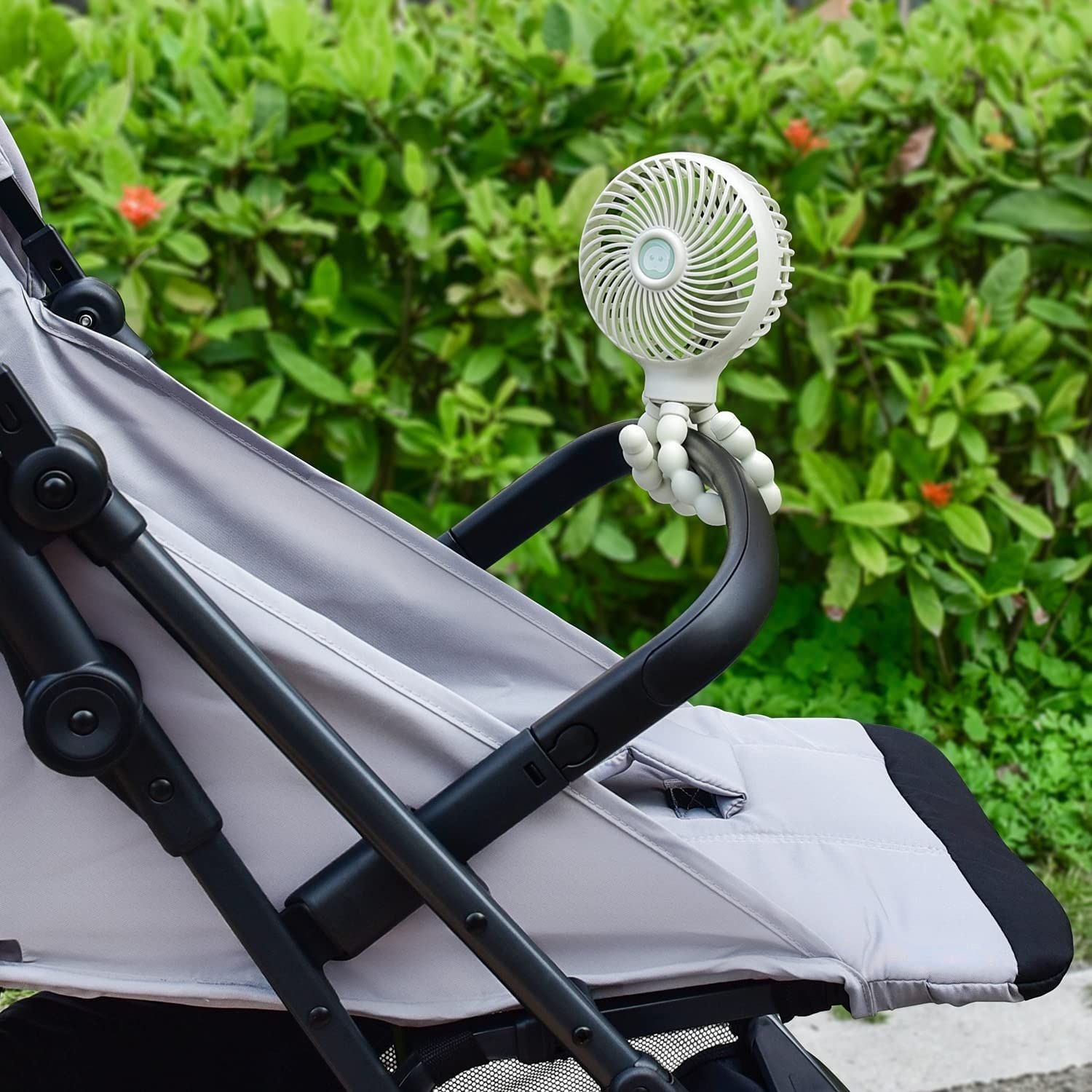 Mini Handheld Baby Stroller Fan Rechargeable Octopus Cooling Stand Fan
