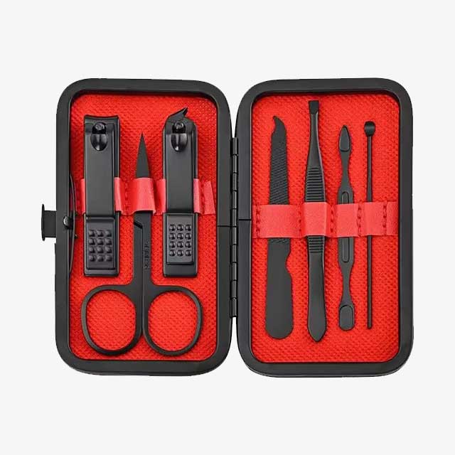 7-Piece Manicure Tool Set for Unisex - Professional Nail Care Kit for Home & Travel