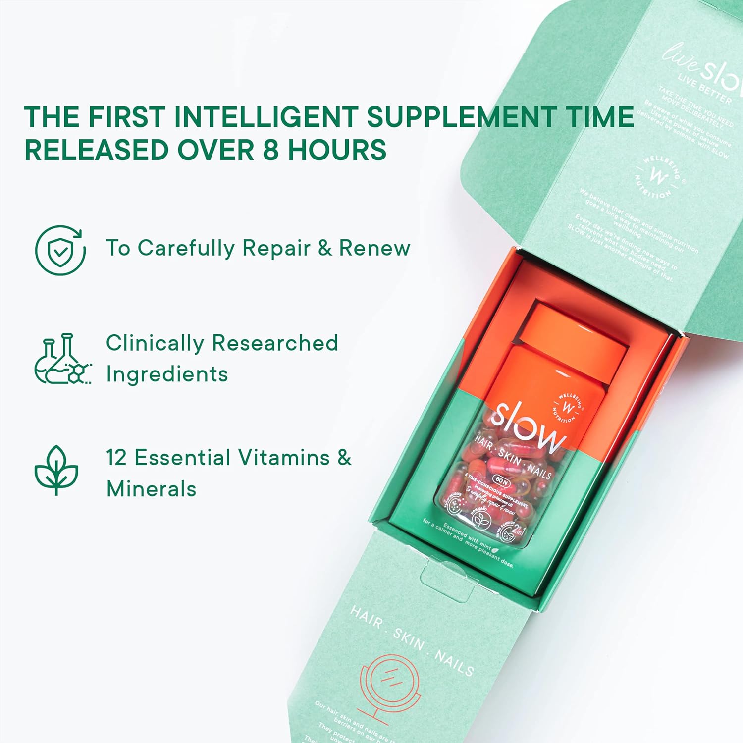 الرفاهية والتغذية الشعر والجلد والأظافر البطيئة 60n