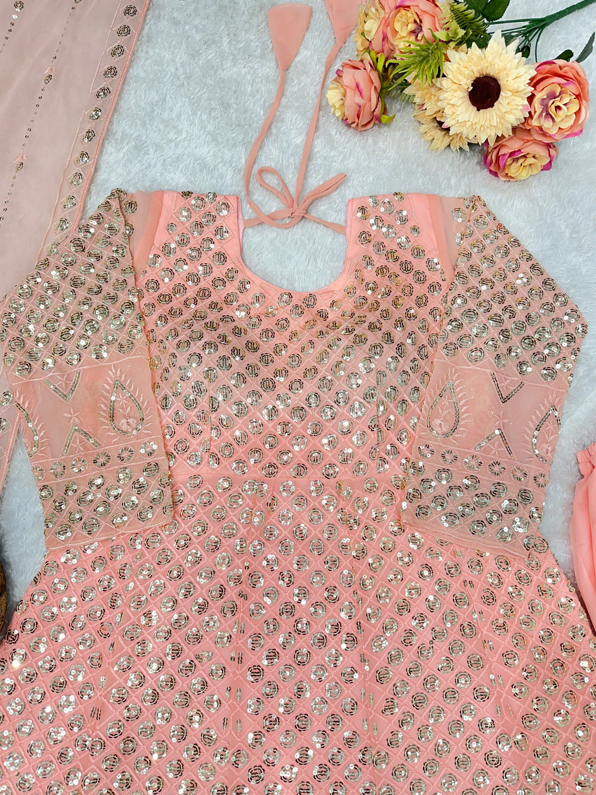 Fab Zone Designer Party Wear Look Nayra Kurti With Plazzo And Dupatta