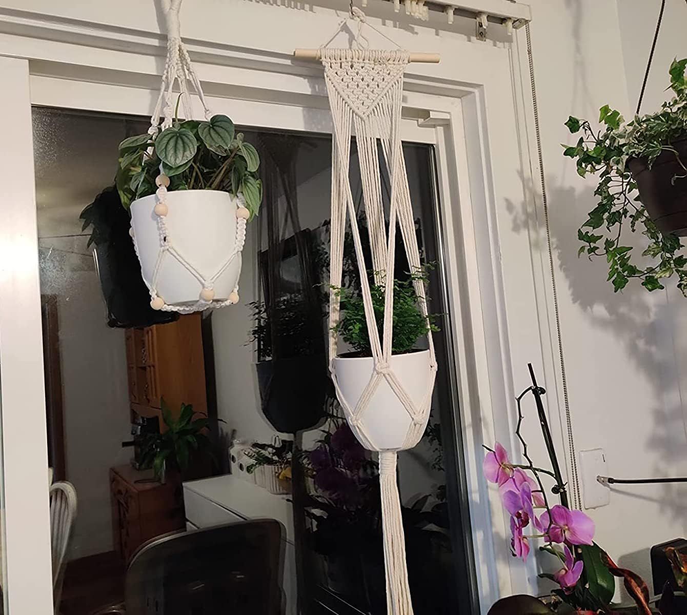 4pcs Macrame Plant Hangers Hanging Planter Basket Hanging Plant Holder