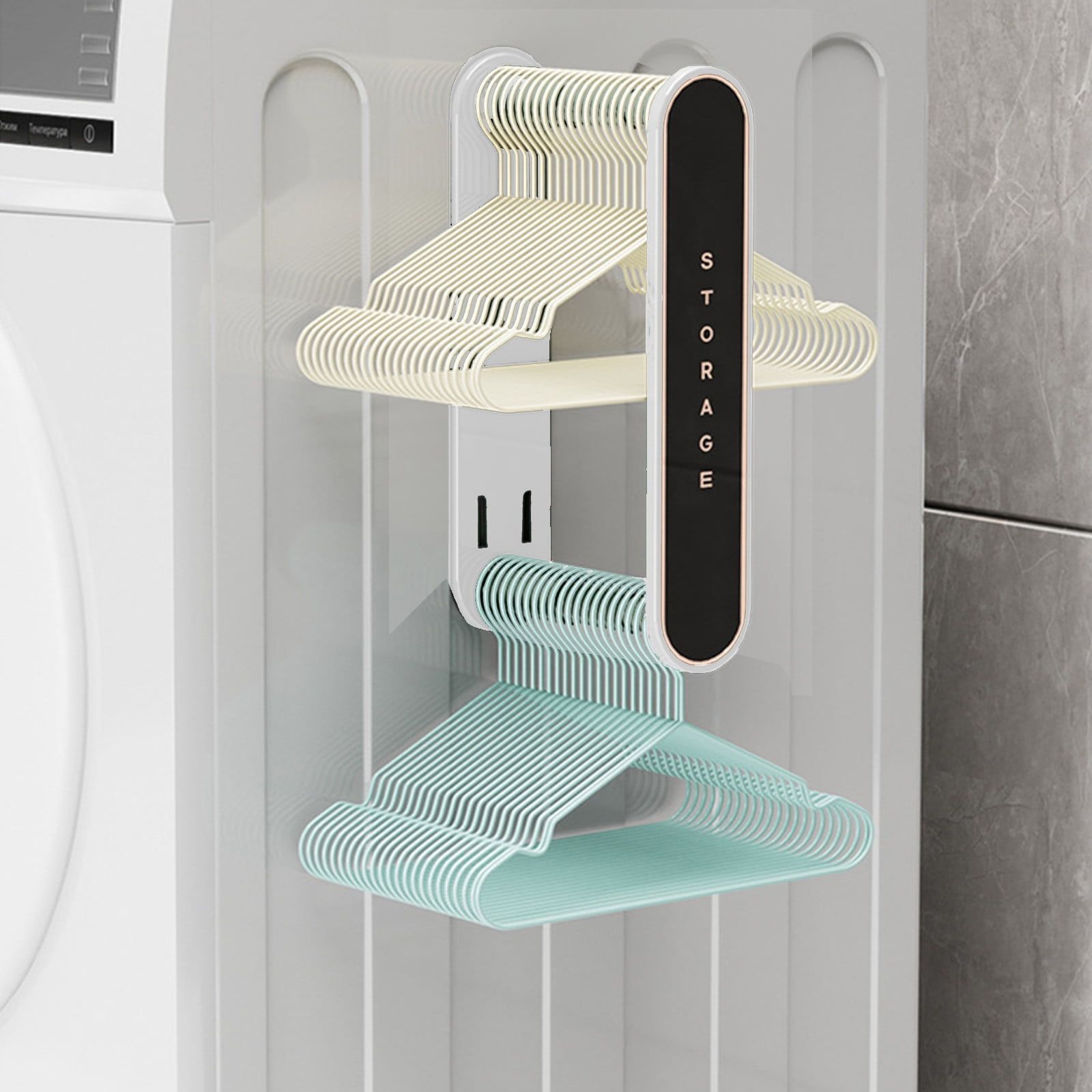 2 Pack Closet Organizers Clothes Hanger Storage Rack Retractable Balcony Organizer