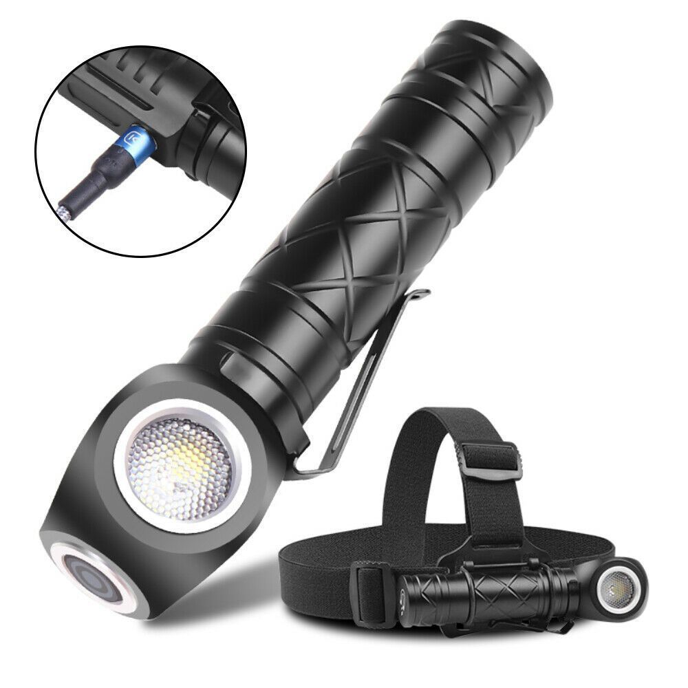 Magnetic LED Headlamp USB Rechargeable Flashlight 800LM Waterproof Camping Torch