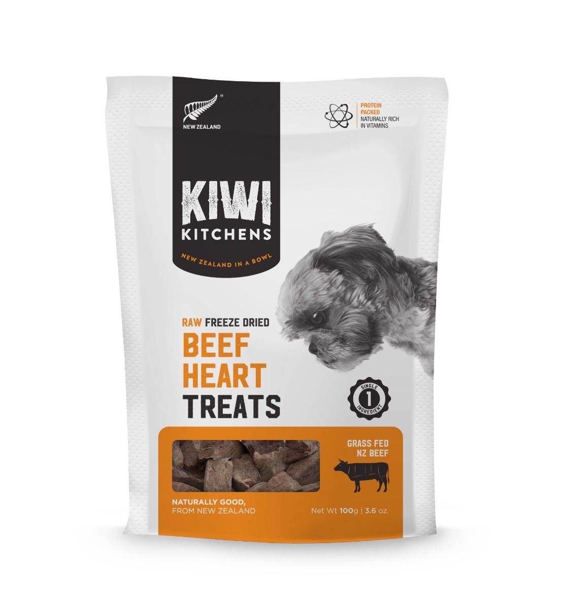 Kiwi Kitchens Raw Freeze Dried Beef Heart Dog Treats (Sale)