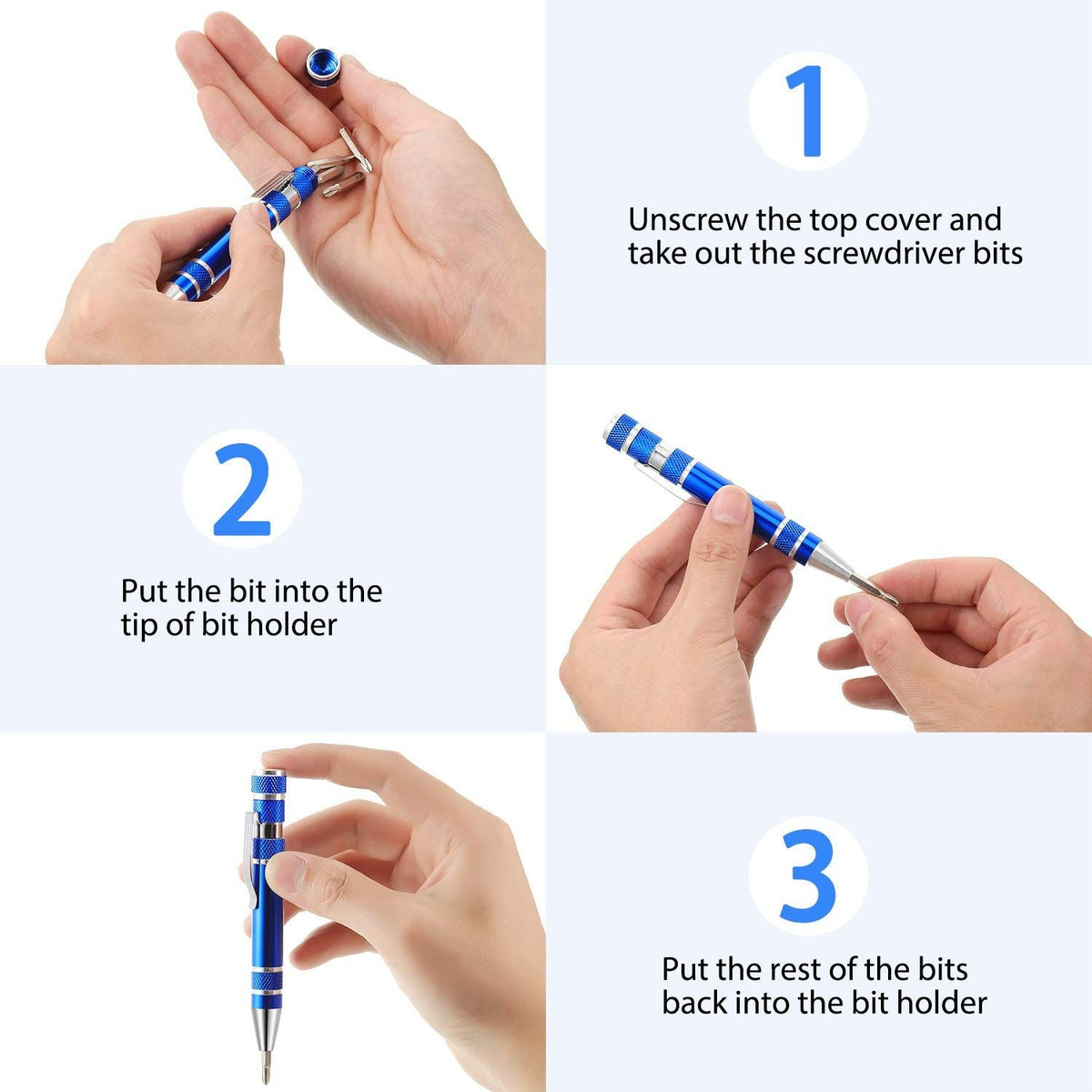 8 In 1 Screwdriver Set Mini Repair Pen Tool Precision Multifunctional Screwdriver