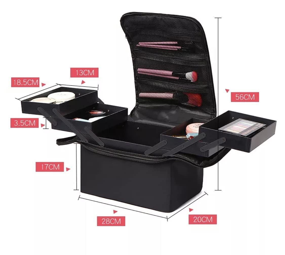 Professional Vanity Makeup Box Cosmetic Organizer Bag for Home Travel