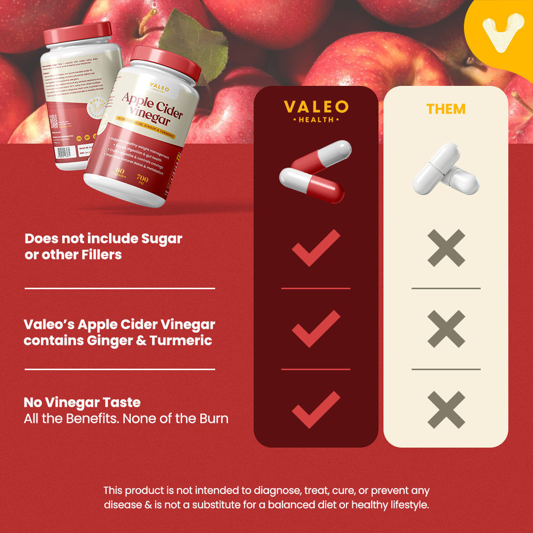 Valeo Glutathione+ Effervecent Tabs and Apple cider vinegar capsule's 60