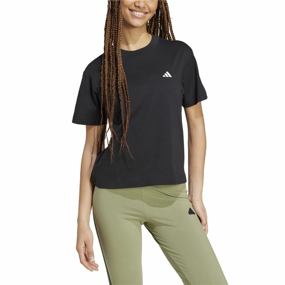 Women’s Short Sleeve T-Shirt Adidas Essentials Black
