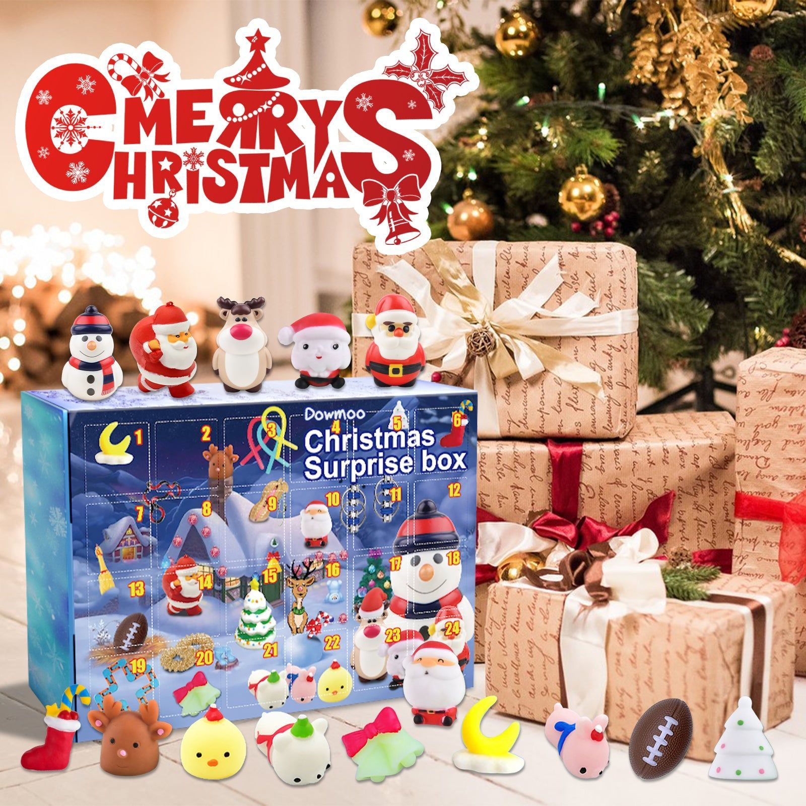 Christmas Surprise Blind Box, Fun Holiday Gifts, Stress Relief Toys, Festive Celebration ,24 frames