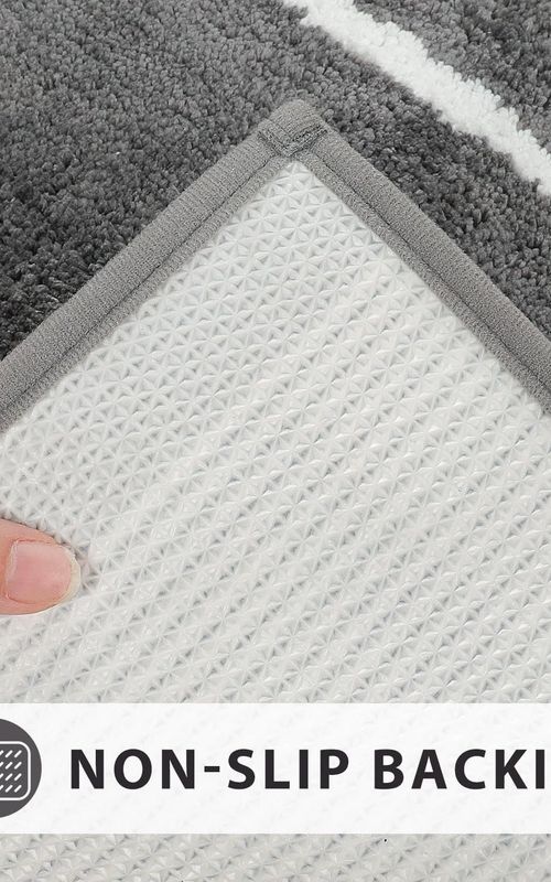 AIESY® Beautiful Runner Double Border Design Non-Slip Bath Mat