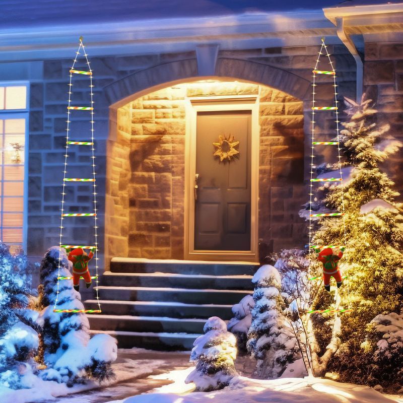 LED Christmas Lights Outdoor Christmas Decorations Ladder Lights