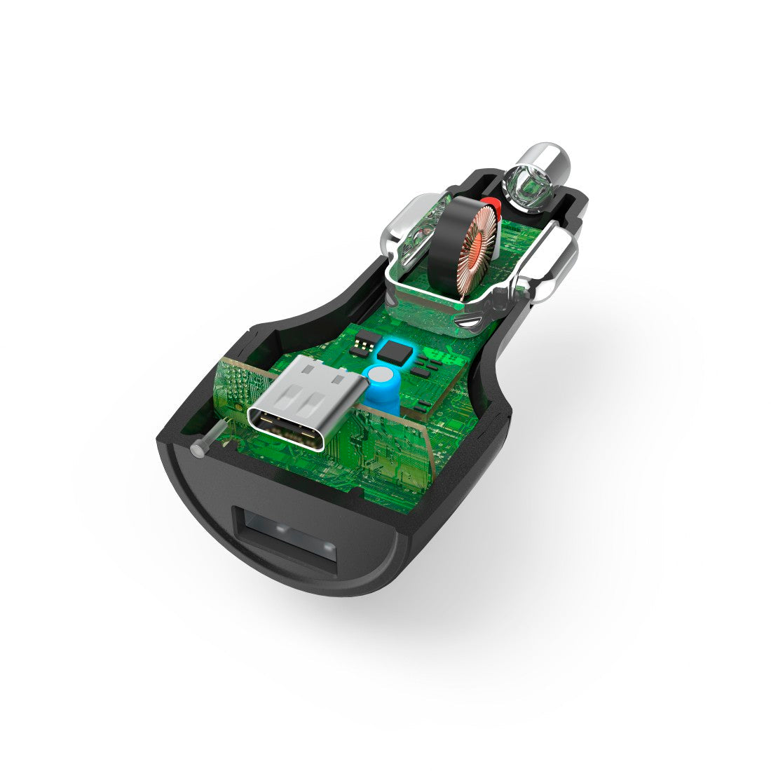 HAMA 210589 CAR CHARGER,USB-C,PD/QC, 30W,USB-A,Black