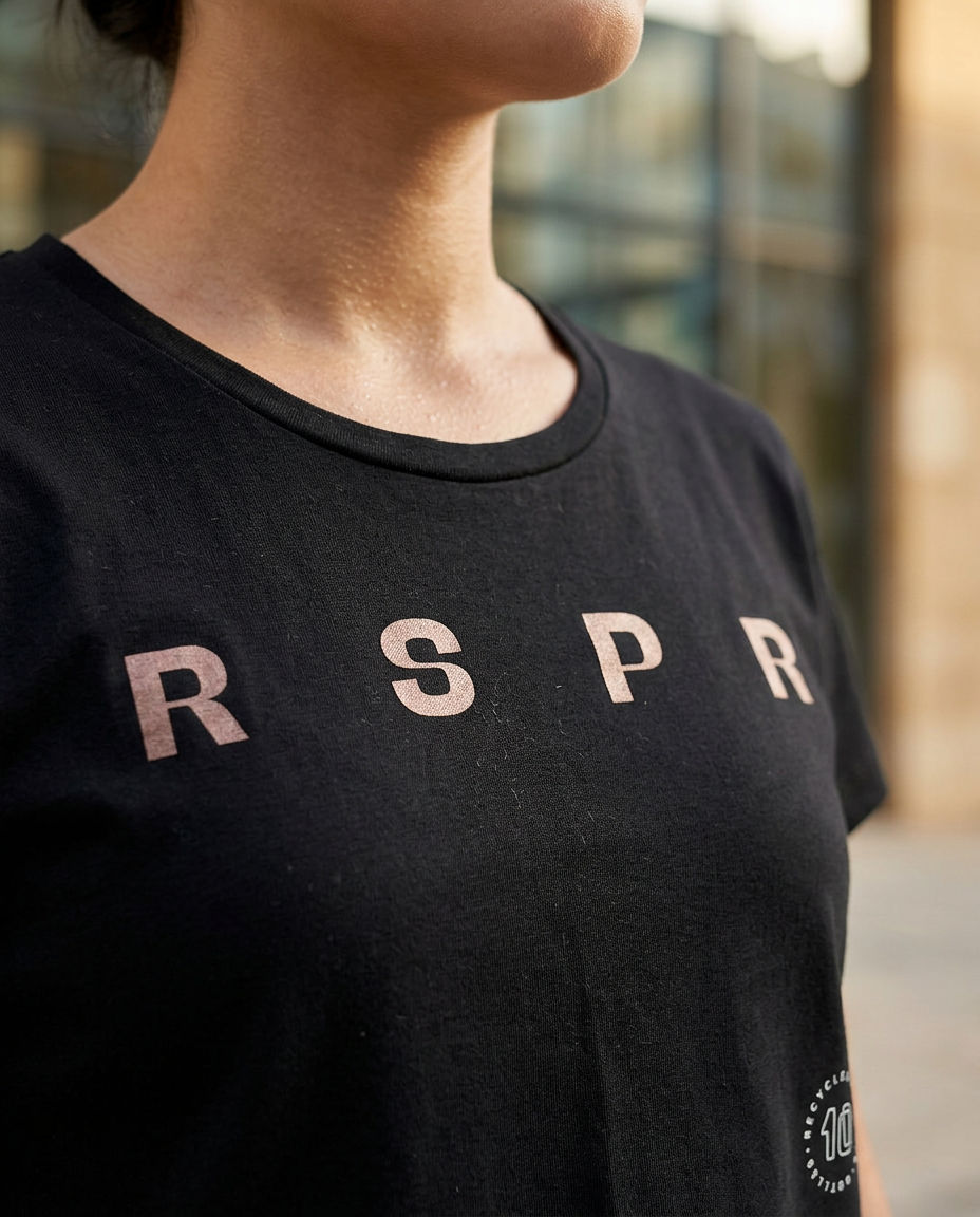 RSPR BLACK CROP TOP No. 10 (RSPR PRINT)