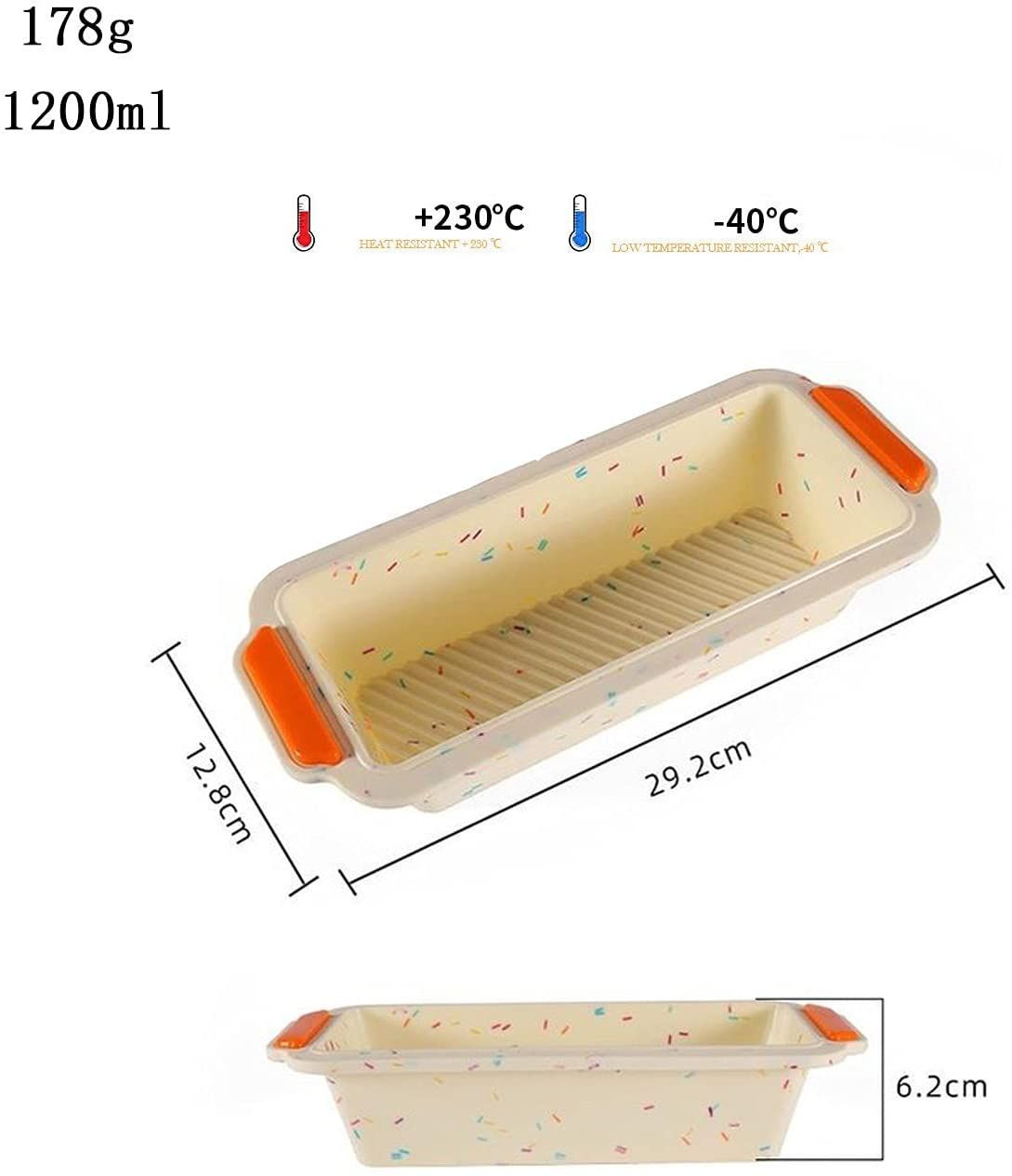 Bread Mold Non Stick Silicone Toast Pan Baking Tray Loaf Bakeware Square Bread Cake Box