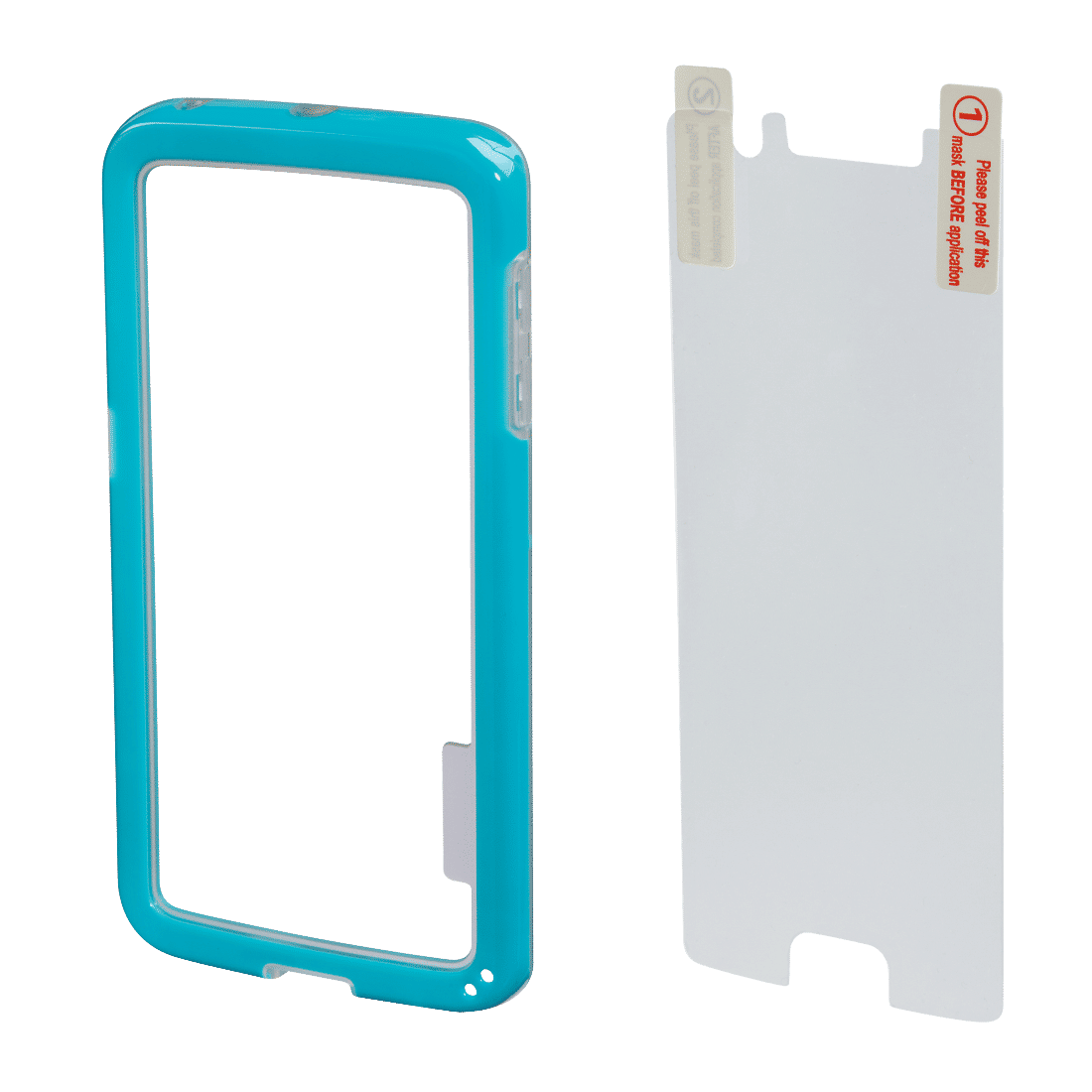 HAMA 136740 "Edge Protector" Cover for Samsung Galaxy S6 Edge + Screen Protector, blue