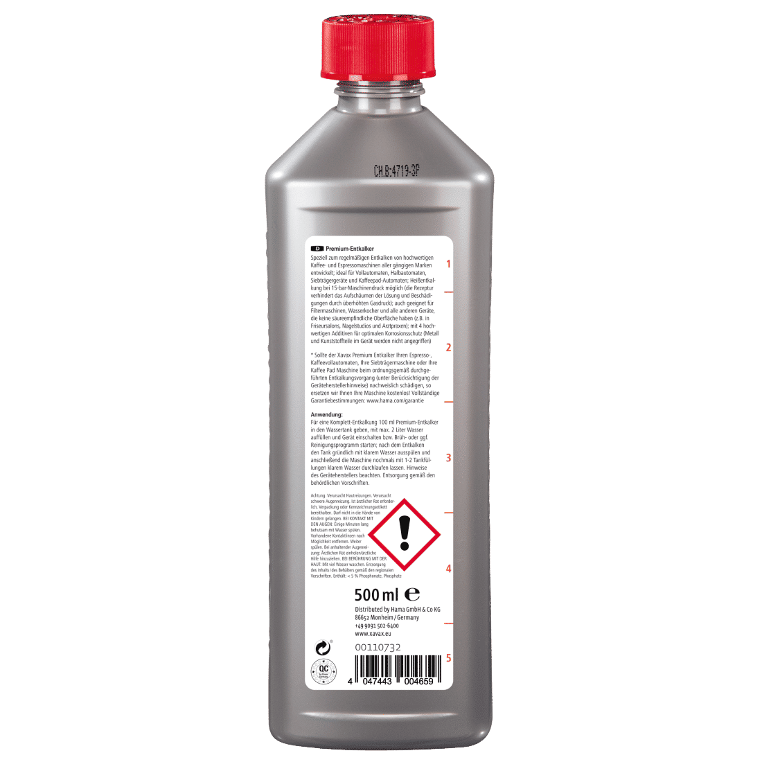 XAVAX 110732 Premium Descaler for High-Quality Coffee Machines