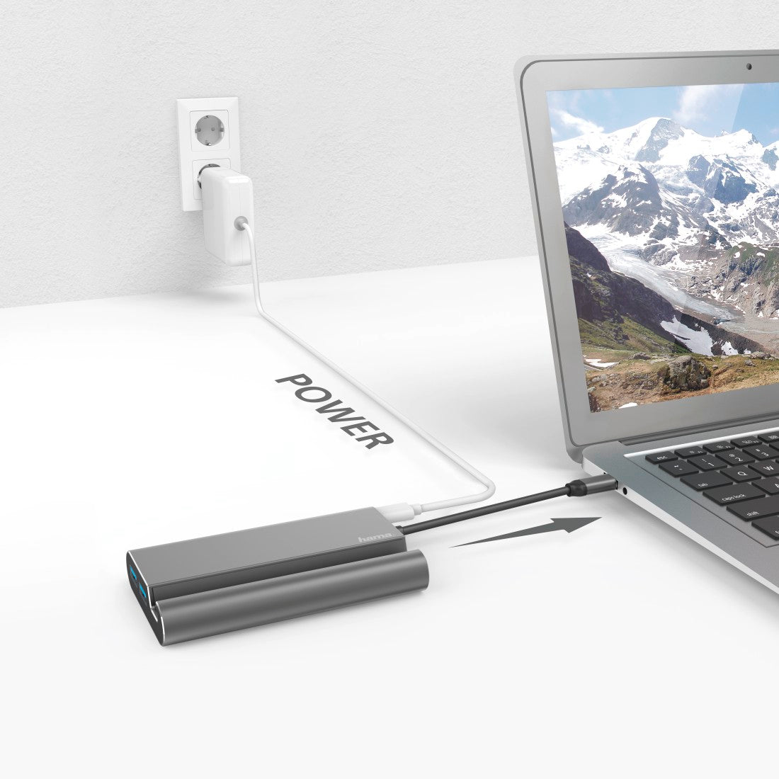 HAMA 135764 7-in-1 USB-C Docking Station for 3x USB-A 3.1, HDMI™, VGA, LAN, USB-C (PD)