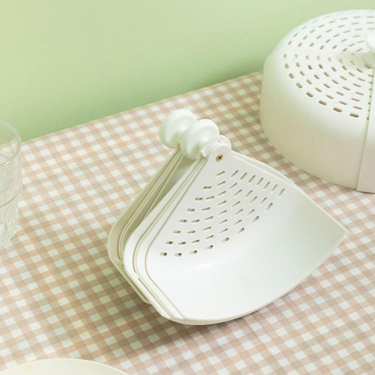 2 Pack Foldable Food Plate Cover Household Anti-fly Vegetable Cover Dish Cover Food Protector
