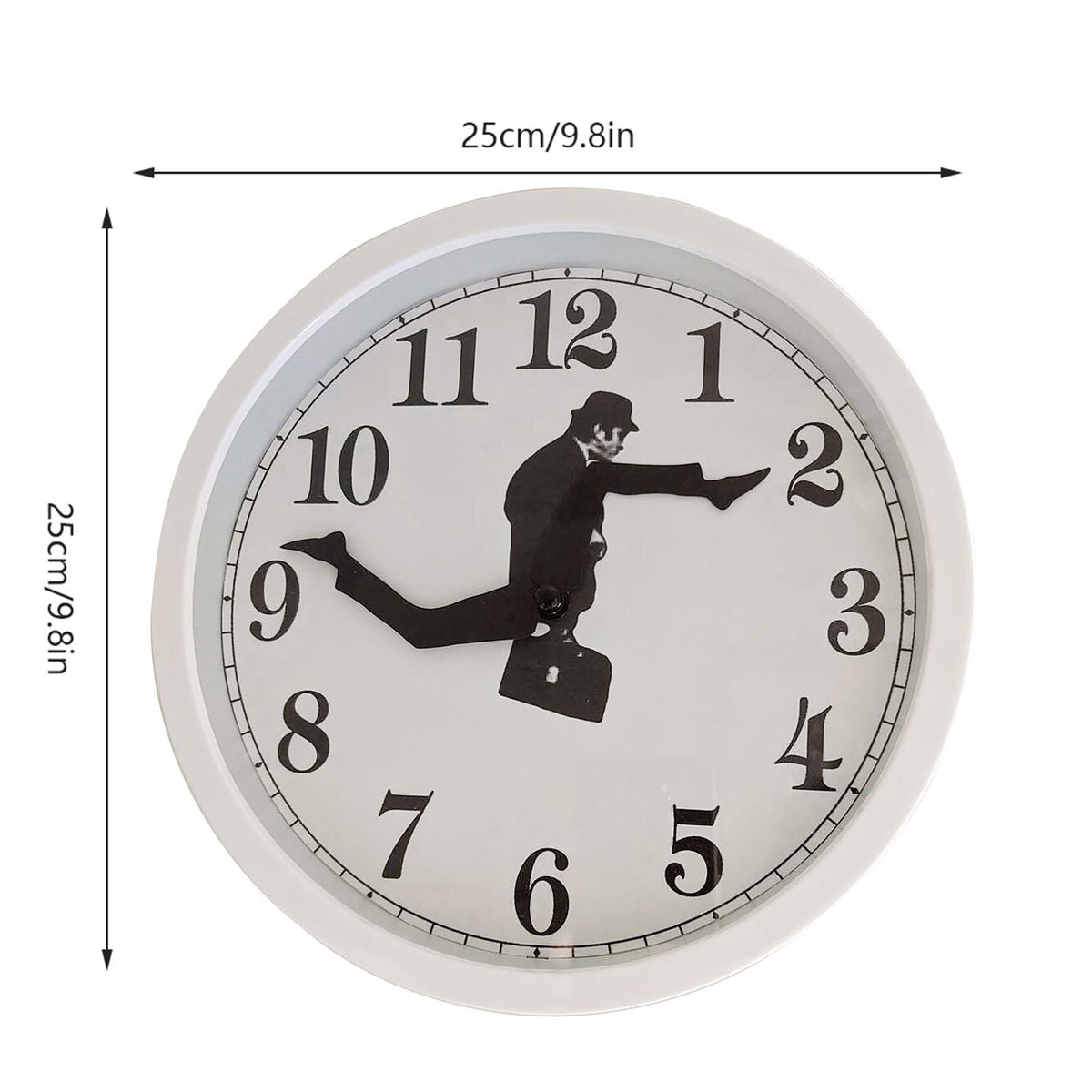 Ministry Of Silly Walks Clock Silent Sweep Seconds Round Clock Comedian Home Decor