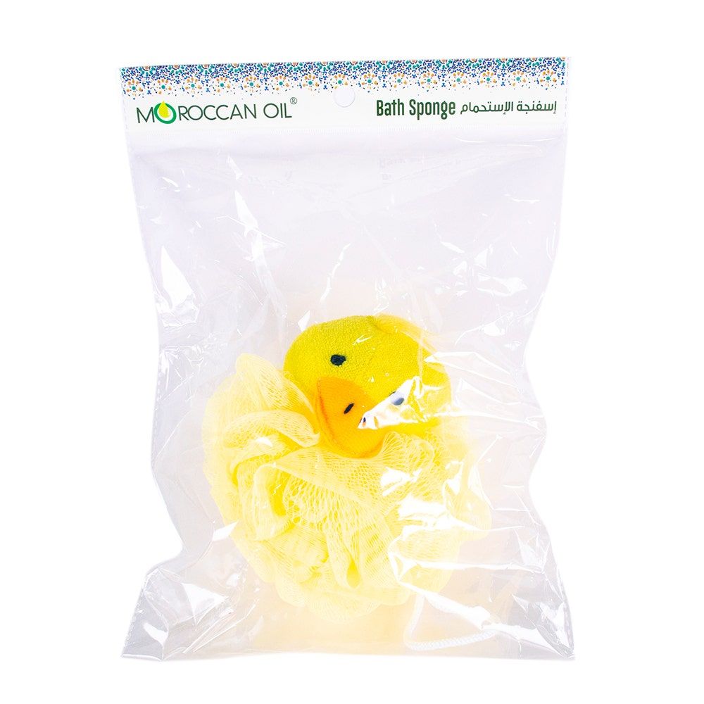 Moroccan Oil Animal Design Bath Mesh Sponge, Yellow Duck, Kbs D