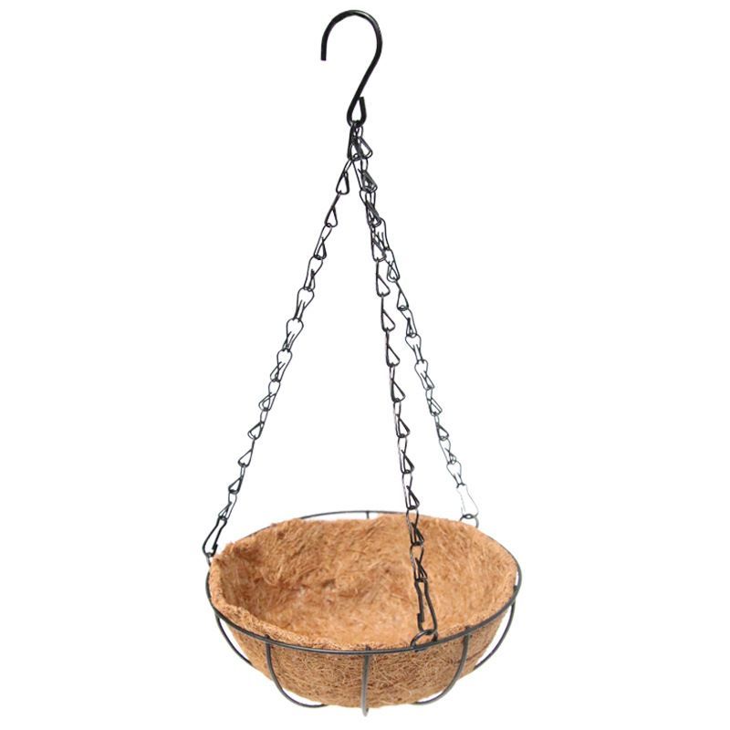 8 in Coconut Palm Hanging Basket Flower Pot  Home Decor For Garden Patio Balcony